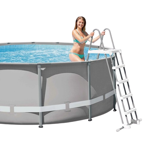 [onl119546]  Elevated pool ladder - 4 Steps + Platform