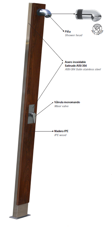 Duche inox IPE