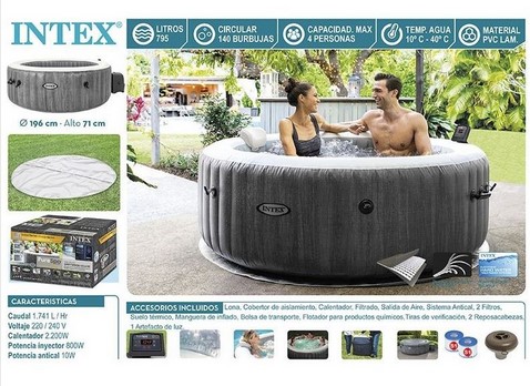 Pure spa  massagem burbujas 795L